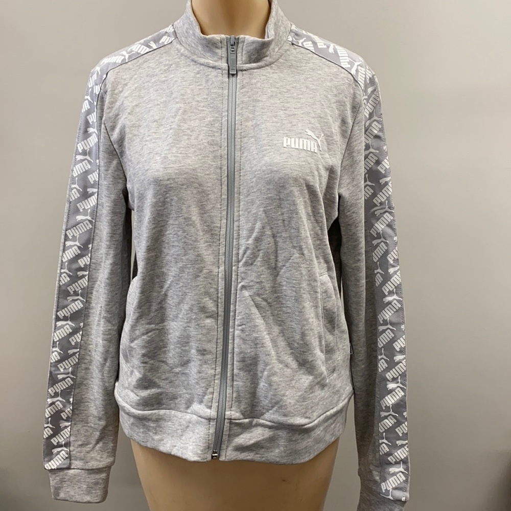 Puma Women’s large gray track jacket